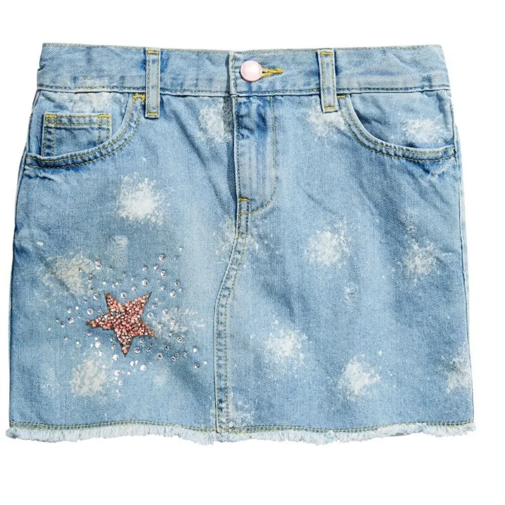 Guess sparkle denim skirt